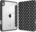 Tuiklol Case for iPad Air 11 Inch M4 2026 / Air 11 Inch M3 2025 / Air 11 Inch M2 2024 / iPad Air 10.9 Inch 2022 2020 Buit in Pencil Holder with Shockproof Cover Clear Transparent Back Spot-Black