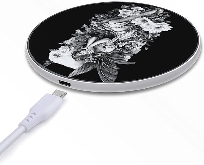 Elfs Fairys Butterflys Florals Phone Charger Magnetic Charging Pad Anti-Slip with USB Cable