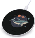 Blue Whale Spaces-Planets Wireless Charger Anti-Slip Wireless Charging Pad Slim Charger Mat for Men Women