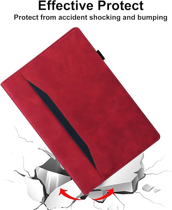 for OnePlus Pad 2 Case 12.1 inch 2024 Released Retro Folio Shell for OnePlus Pad Pro Cover with Card Holder &amp Multi-Angle Stand -Red