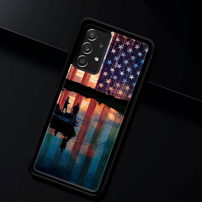 Fishing Red Usa Flag