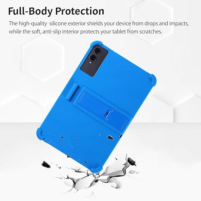 Case for TECLAST T65 13.4-Inch Tablet – Shockproof Silicone Protective Cover with Kickstand Drop-Resistant Business Style (Blue)