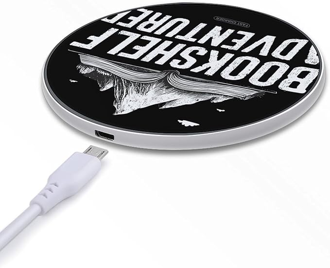 Bookshelf Adventurer Phone Charger Magnetic Charging Pad Anti-Slip with USB Cable