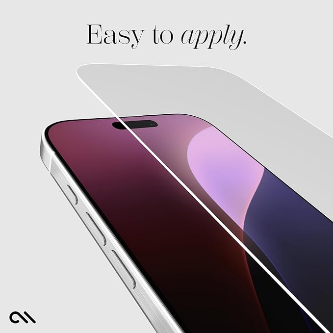 Case-Mate iPhone 16 Pro Max Screen Protector - Anti-Scratch Tempered Glass with Shatter Protection - Durable 9H Glass with Touch Sensitivity Ultra High Clarity Case Friendly Easy to Apply - Clear