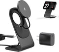 Magnetic Wireless Charger for iPhone 17/16/15/14/13/12 - Mag Charger+20W USB C Adapter Fast Wireless Charging Stand/Pad with 5ft Cable for iPhone 17/16/15/14/13/12 Pro Max Plus Mini 17e AirBlack