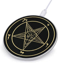 Inverted Pentacle Pewter Satanic Goat 10W Wireless Charger Novelty Charging Pad Portable Station Portable Gifts for Men Women
