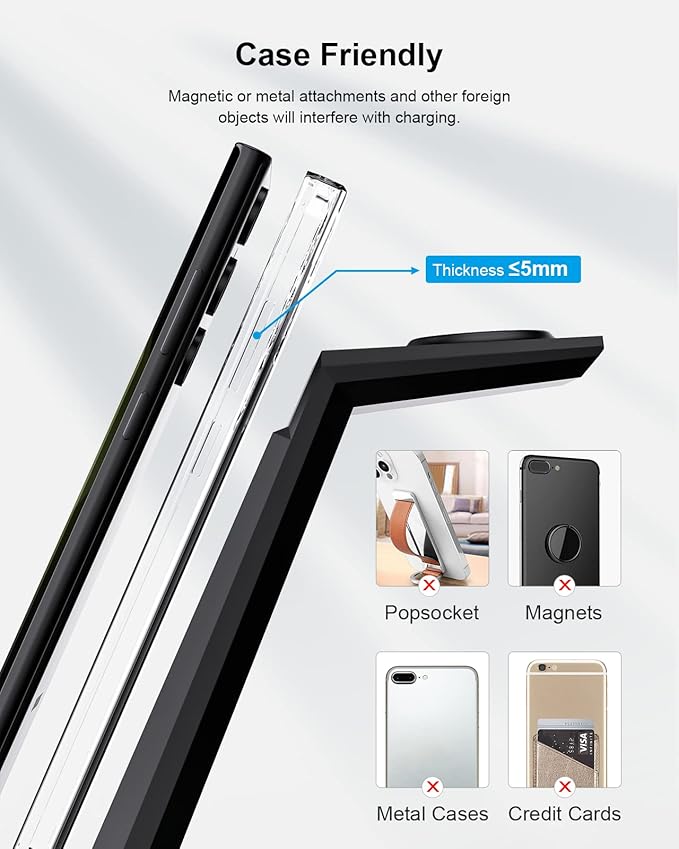 Wireless Charger for Samsung - Nanami 3 in 1 Charging Station for Multiple Devices Fast Charger Stand for Galaxy S26 S25 S24 S23 Ultra S22 Z Flip Fold 7Galaxy Watch 6/5/5 Pro/4/3 Galaxy Buds 2 Pro