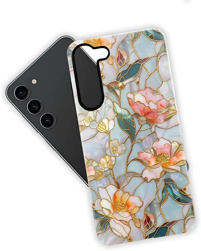 Stained Glass Aesthetic Flowers