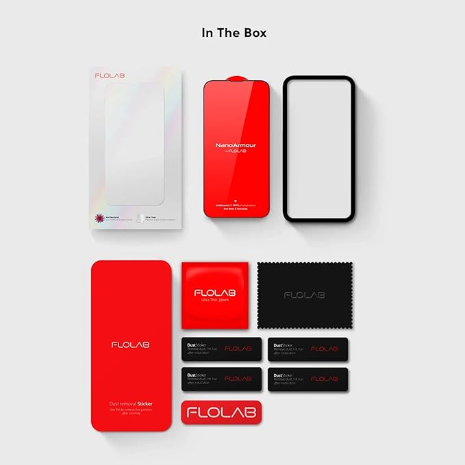 FLOLAB NanoArmour Anti-Glare Screen Protector for iPhone 14/13 / 13 Pro - Premium Tempered Glass Matte Finish Smooth Touch Easy Installation Anti-Dust
