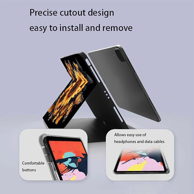 Case for Samsung Galaxy Tab A11 / Tab A9 8.7-Inch 2025/2023Slim Protective LeatherAuto Wake/SleepAdjustable Viewing Angle Stand.Sunflower Butterfly