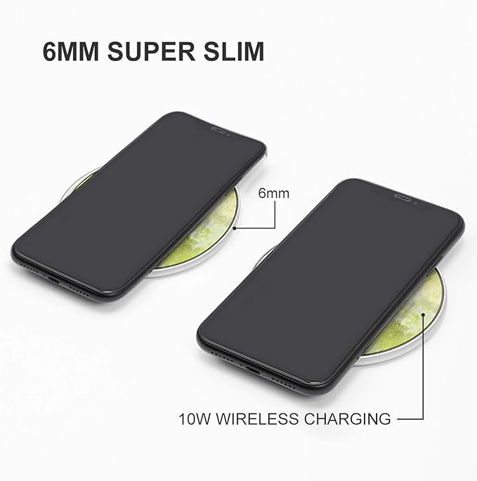 Pistachio Green Fast Portable Charger 10W Funny Graphic Phone Charging Pad with USB Cable