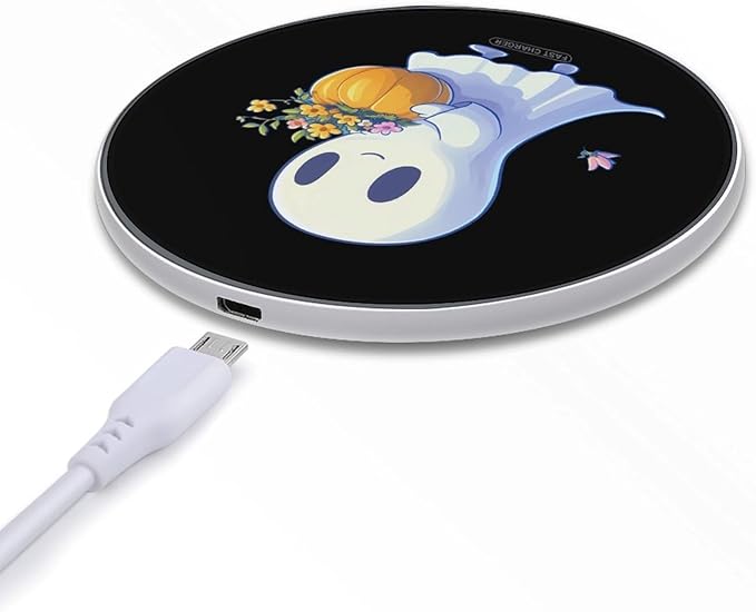 Halloween Ghost Wireless Charger Anti-Slip Wireless Charging Pad Slim Charger Mat for Men Women