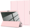 Case for BOOX Note Air 3 C and B/W E Ink Tablet 10.3 ePaperSlim Drop Protection Tri-Fold Cover with Hard Shell Transparent Back and Pen Holder Stand Smart Cover with Auto Wake/SleepPink
