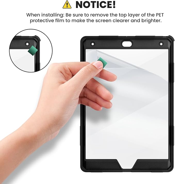 for iPad 9th Generation 2021/ iPad 8th Generation 2020/ iPad 7th Generation 2019 Case with Screen Protector Pencil Holder [360° Rotating Hand Strap] &amp Stand for iPad 10.2 inch (Red)