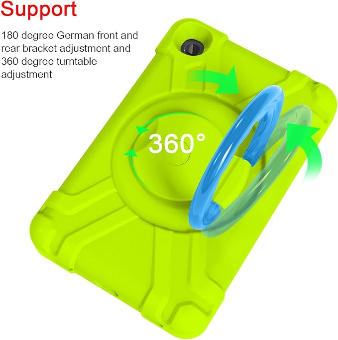 Compatible with Samsung Galaxy Tab A 8.0 (2019) Tablet CaseRugged Kids Case with Stand Lightweight Shockproof Kids Friendly Tablet Cover Grass Green+Blue