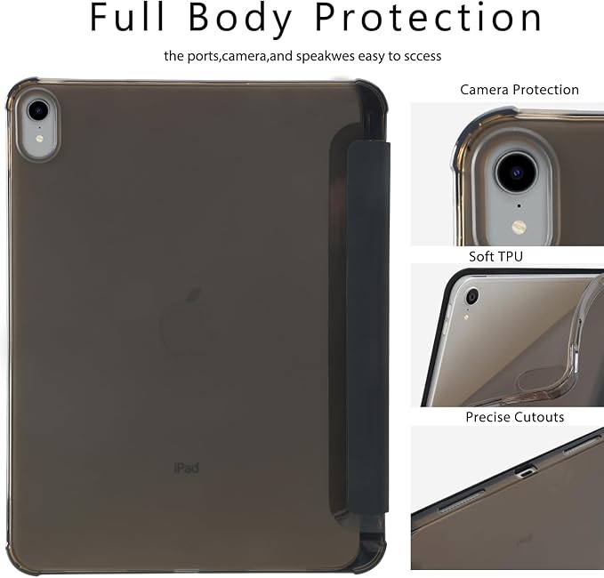 Pink Leopard Print Case for iPad mini 7 A17 Pro 2024/iPad Mini 6 (8.3 Inch2021) 6th Gen[Pencil Holder+Auto Sleep/Wake]Slim Trifold Stand Protective Cover with Soft TPU BackBlack