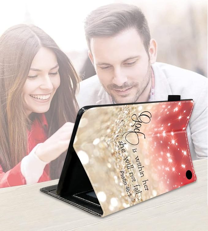 Red Glitter Quote Bible Verse Psalm 46:5