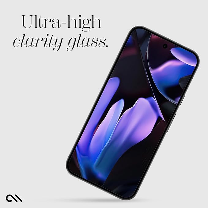 Case-Mate Google Pixel 9 Pro XL Ultra Screen Protector - 6.8 Inch - Anti-Scratch Tempered Glass w/5x Shatter Protection - Durable 9H Glass w/Installation Frame High Clarity Case Friendly Easy Apply