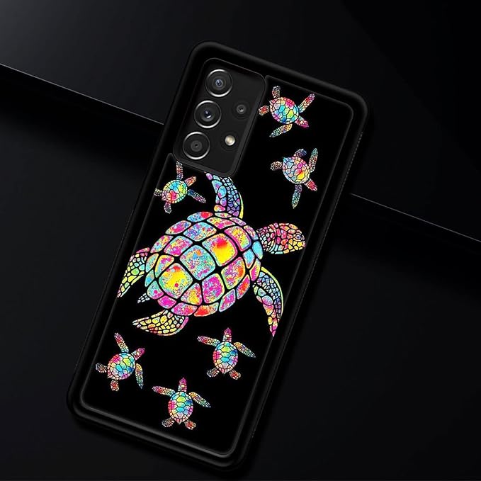 Colorful Rainbow Turtle Family