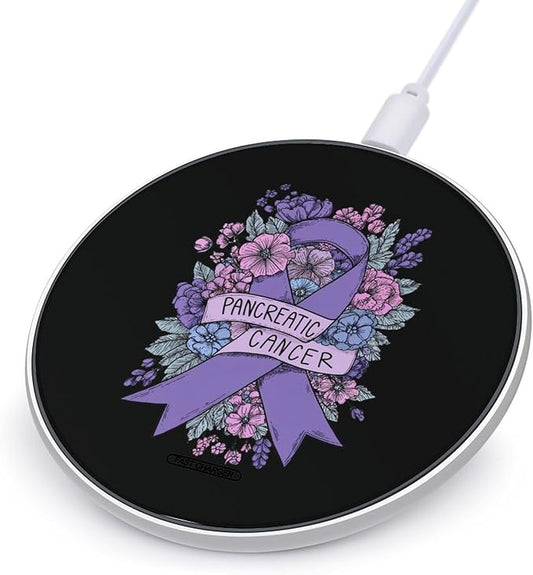 Pancreatic Cancer Awareness Fast Portable Charger 10W Funny Graphic Phone Charging Pad with USB Cable