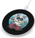 Cat Drummer Playing Drums Wireless Charger Anti-Slip Wireless Charging Pad Slim Charger Mat for Men Women