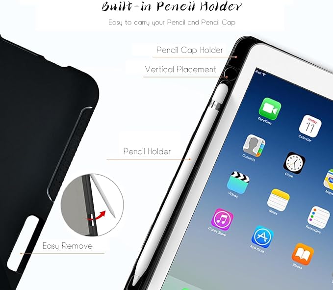 Compatible with iPad Air 13 inch Case (M3 2025 /M2 2024)/12.9 inch Case (6th/5th/4th/3rd 2022/2021/2020/2018) with Pencil HolderAuto Wake/Sleep Protect CoverChristian Quotes Bible Verse