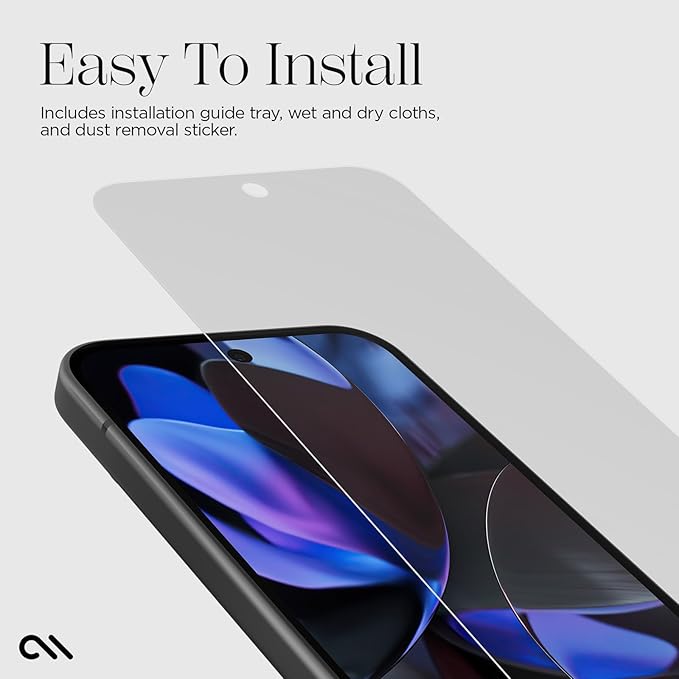 Case-Mate Google Pixel 9/9 Pro Ultra Screen Protector - 6.3 Inch - Anti-Scratch Tempered Glass w/5x Shatter Protection - Durable 9H Glass w/Installation Frame High Clarity Case Friendly Easy Apply