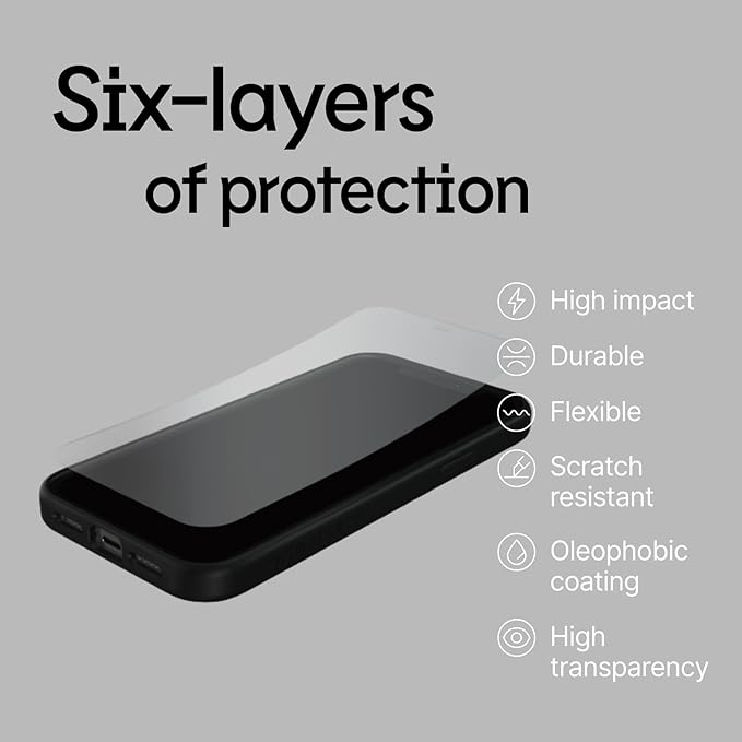 RhinoShield Screen Protector Compatible with [Pixel 9 Pro XL] | Impact Protection - High Strength Shock Damping/Dispersion Technology - Transparent and Fingerprint &amp Scratch Resistant