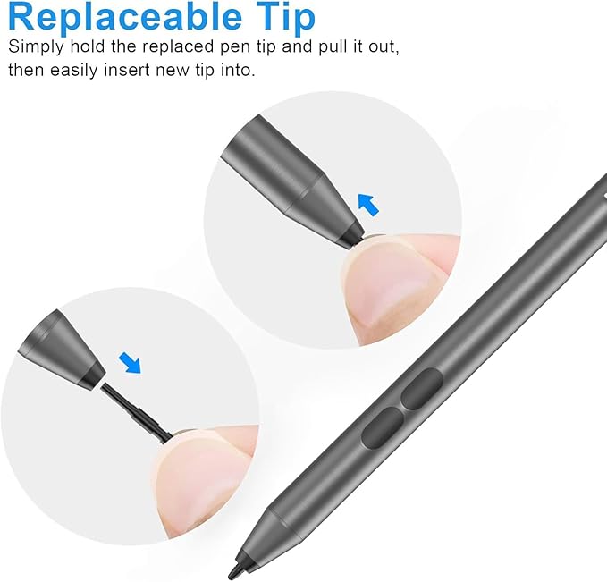 Pen for HP Omnibook Digital Stylus Pen for HP Envy Pavilion Spectre x360 Touchscreen Laptop with MPP 1.51 Palm Rejection 1024 Pressure 2500H Working Time 2 Button