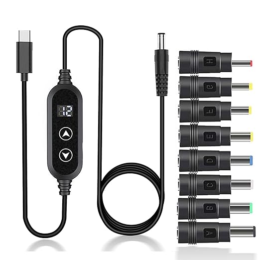 Black-65W usb c to dc cable