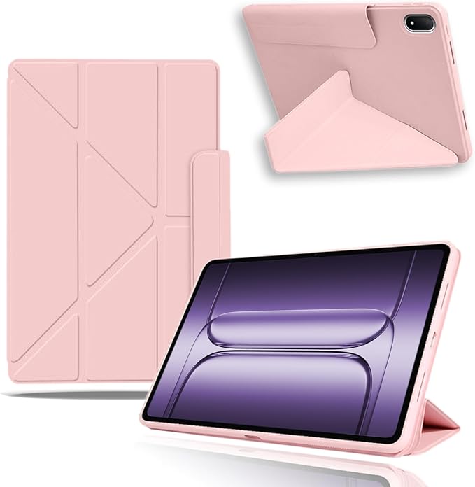 Case for OnePlus Pad 3 Tablet 13.2inchNOUKAJU Tablet Protection CoverAdjustable BracketDrop-ResistantAnti-ScratchProtection Case for OnePlus Pad 3 Tablet(Pink)