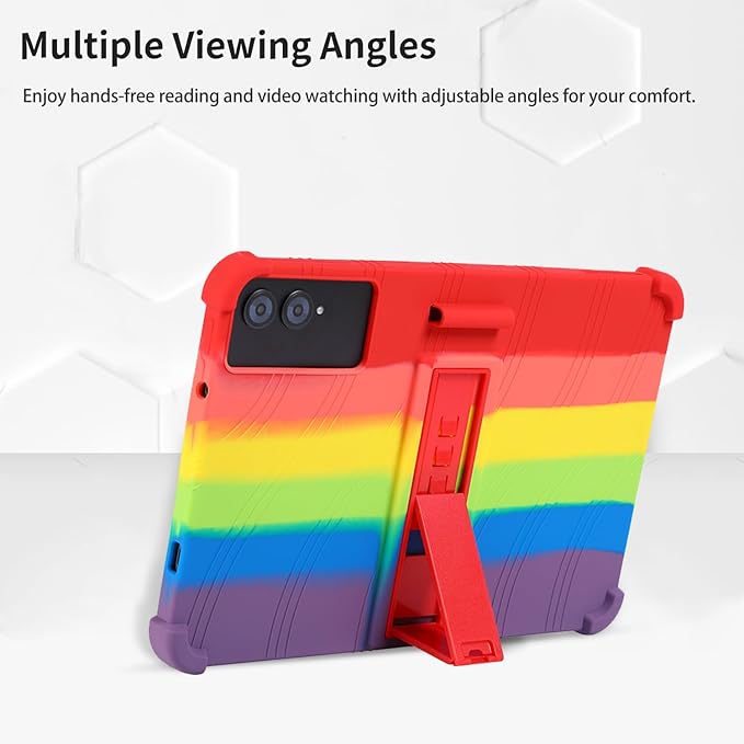 Case for TECLAST T65 13.4-Inch Tablet – Shockproof Silicone Protective Cover with Kickstand Drop-Resistant Business Style (Rainbow)