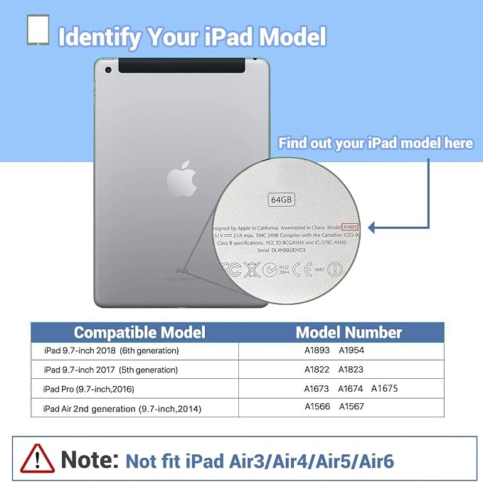 iPad Air 2/Pro 9.7/6th/5th Case-Black