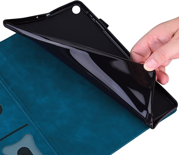 for Samsung Galaxy Tab S10 FE+ / S10 FE Plus 13.1 Inch X620 / X626B Tablet PC Case Bracket Type Adjustable Fixing Strap Card Slot Tablet Cases(Blue)