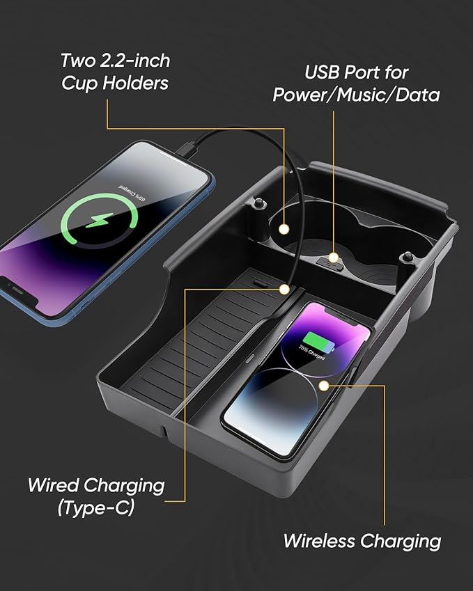 CARxion® for Model S &amp Model X Wireless Charger (2016-2019 OEM Car Accessories)