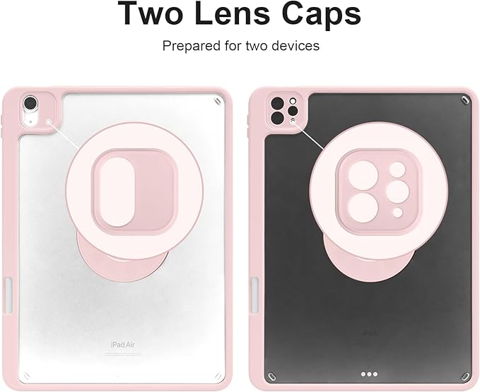 Case for iPad Air 11 Inch M4/M3/M2 2026/2025/2024 iPad Air 10.9 5th/4th Gen. 2022/2020 iPad Pro 11 4th/3rd/2nd 2022/2021/2020 with Pencil Holder Vertical Stand Detachable Magnetic Pink