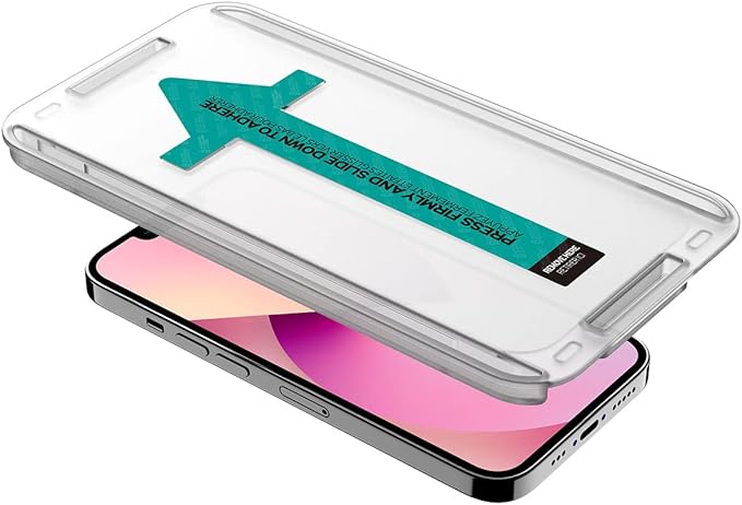 ITSKINS Hybrid // Glass Cell Phone Screen Protector with Eco-Friendly Alignment Tool Tempered Glass Screen Protector Easy Installation Scratch Resistant and Bubble Free - iPhone 13/13 Pro