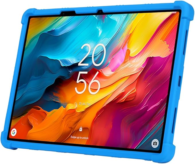 Case for TCL NXTPAPER 14 Android Tablet 14.3 Inch Soft Silicone Heavy Protective Cover with Adjustable Kickstand Stylus Holder Purple