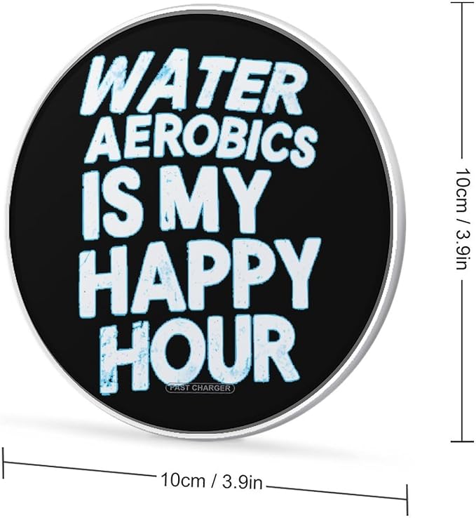Water Aerobics is My Happy Hour Phone Charger Magnetic Charging Pad Anti-Slip with USB Cable