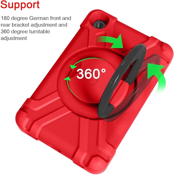 Compatible with Samsung Galaxy Tab A 8.4 T307 Tablet CaseRugged Kids Case with Stand Lightweight Shockproof Kids Friendly Tablet Cover Red+Black