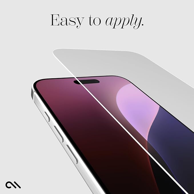 Case-Mate iPhone 16 Plus Screen Protector - Anti-Scratch Tempered Glass with Shatter Protection - Durable 9H Glass with Touch Sensitivity Ultra High Clarity Case Friendly and Easy to Apply - Clear