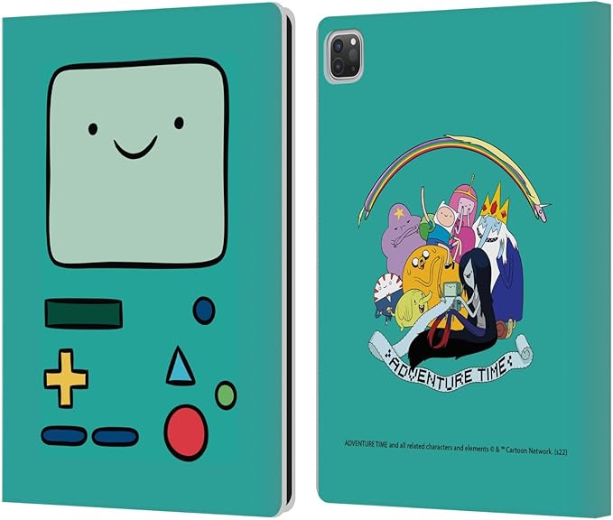 Head Case Designs Officially Licensed Adventure Time BMO Graphics Leather Wallet Case Compatible with Apple iPad Pro 13 M4 2024