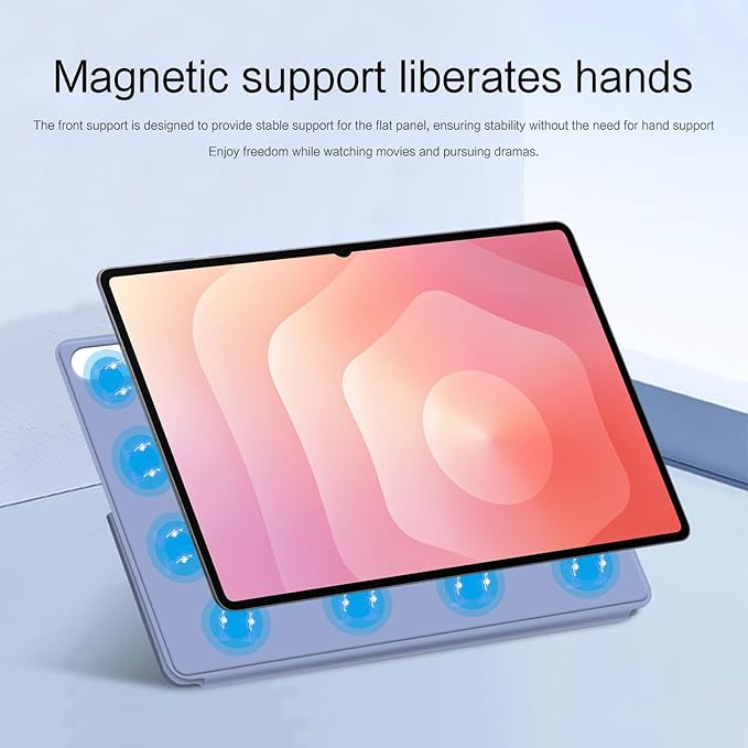 for Samsung Galaxy Tab S11 Ultra Case 14.6 inch Magnetic Attachment | Auto Wake/Sleep | Multi-Viewing Angles | Slim Light Shell Cover | Compatible with Samsung Galaxy Tab S11 Ultra | Purple