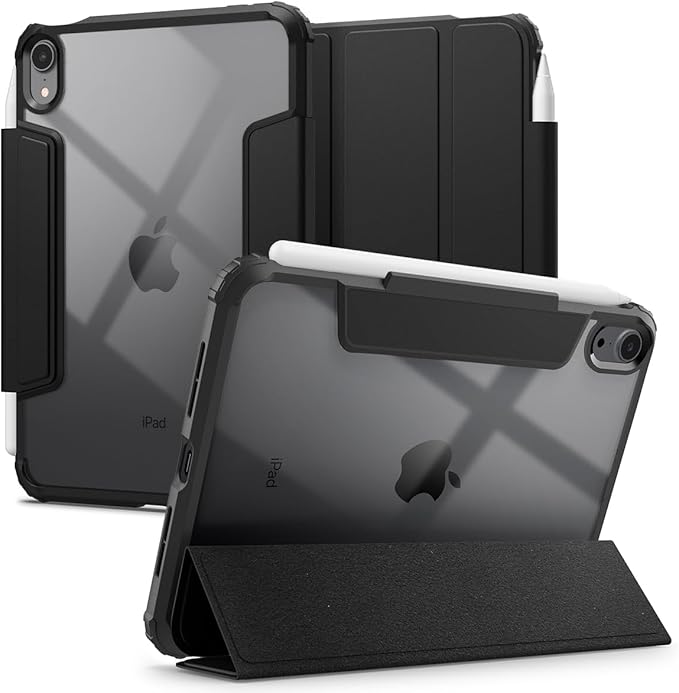 Spigen for iPad mini 7 Case A17 Pro (2024) 8.3 Inch Ultra Hybrid Pro iPad mini 7th/6th Generation Case (2024/2021) w/Clear Transparent Back and Pencil Holder Black