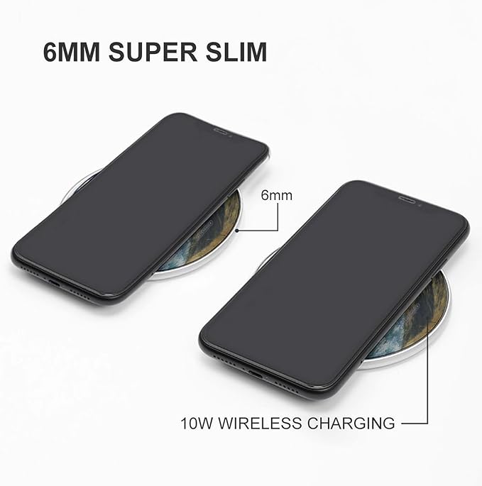 Paragliding Over Ocean Fast Portable Charger 10W Funny Graphic Phone Charging Pad with USB Cable