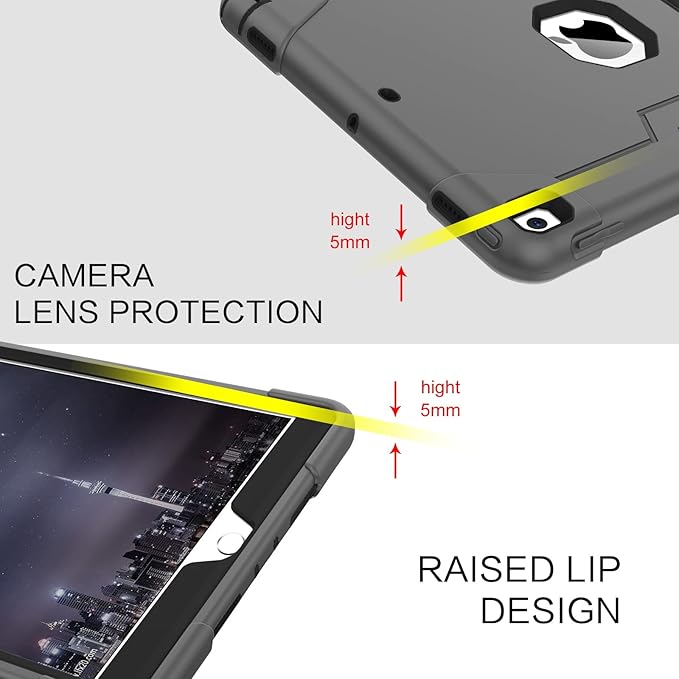 BENTOBEN for iPad Air 3rd Generation Case iPad Pro 10.5 2017 Case 3 Layers Heavy Duty Rugged Shockproof Kickstand Protective Tablet Cover for iPad Air 3 10.5 2019 /iPad Pro 10.5 2017 Gray/Black