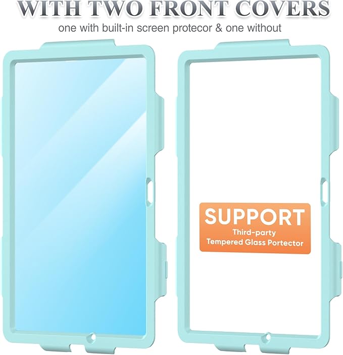 SEYMAC stock Case for Samsung Galaxy Tab A9+ Plus 11'' Full-Body Drop Protection Case with Screen Protector Pencil Holder [360° Rotating Hand Strap] &ampStand SkyBlue Camo