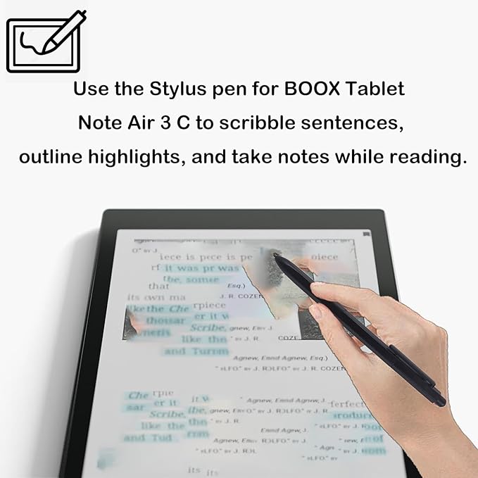 Stylus Pen With Eraser for BOOX Tablet Note Air 3 Go 10.3 and Tab Ultra
