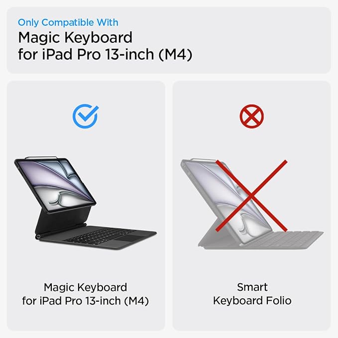 Spigen for iPad Pro 13 inch Case M5/M4 (2025-2024) with Pencil Holder Enzo Aramid Aerocore Aramid Fiber Magic Keyboard Compatible Black