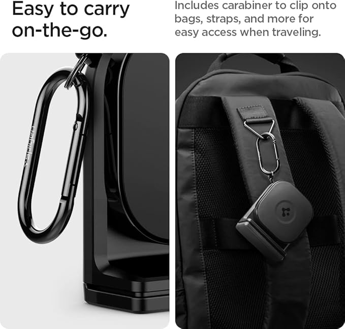 Spigen Airplane Phone Holder MagSafe Phone Mount Travel Essentials and in-Flight Airplane Phone Mount - for iPhones &amp Galaxy Phones with MagSafe Cases &amp Pixel Phones with Pixelsnap